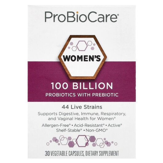 Основне фото товару Women's Probiotics With Prebiotic 100 Billion Основне фото товару Women's Probiotics With Prebiotic 100 Billion, Пробіотики дл