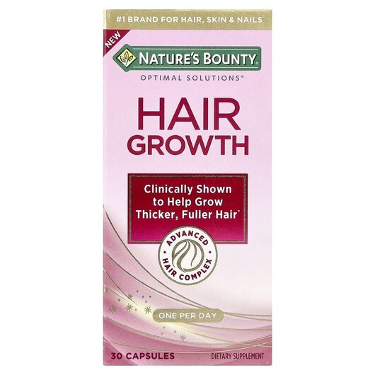Основне фото товару Hair Growth Основне фото товару Nature's Bounty, Hair Growth, Підтримка росту волосся, 30 ка