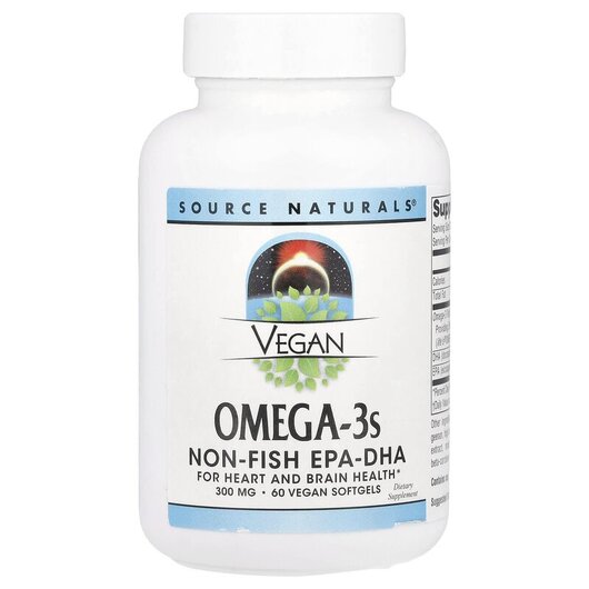 Основне фото товару Vegan Omega 3S EPA DHA 300 mg Основне фото товару Vegan Omega 3S EPA DHA 300 mg 60 Vegan, Омега 3 6 9, 60 капсул