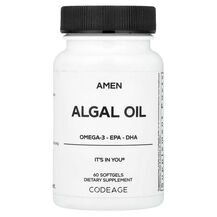Веганська Омега-3 Algal Oil, 500 mg CodeAge 60 капсул