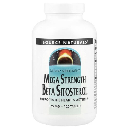 Основне фото товару Mega Strength Beta Sitosterol 375 mg Основне фото товару Mega Strength Beta Sitosterol, Бета-ситостерол, 120 таблеток