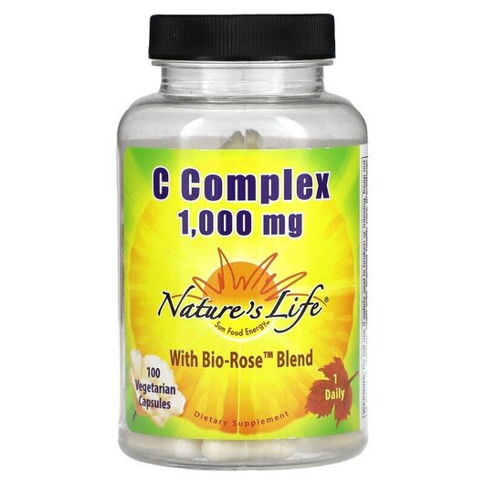 Основное фото товара C Complex 1000 mg Основное фото товара Natures Life, Витамин C, C Complex 1000 mg, 100 капсул