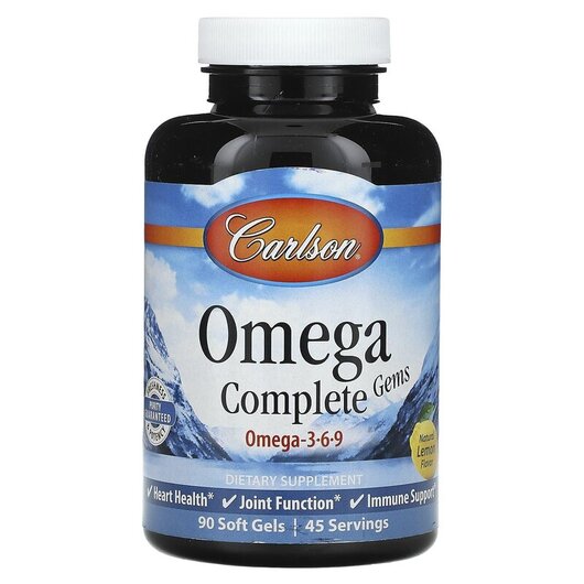 Основное фото товара Omega Complete Gems Omega 3-6-9 Natural Lemon Основное фото товара Омега 3 6 9, Omega Complete Gems Omega 3-6-9 Natural Lemon, 90 ка