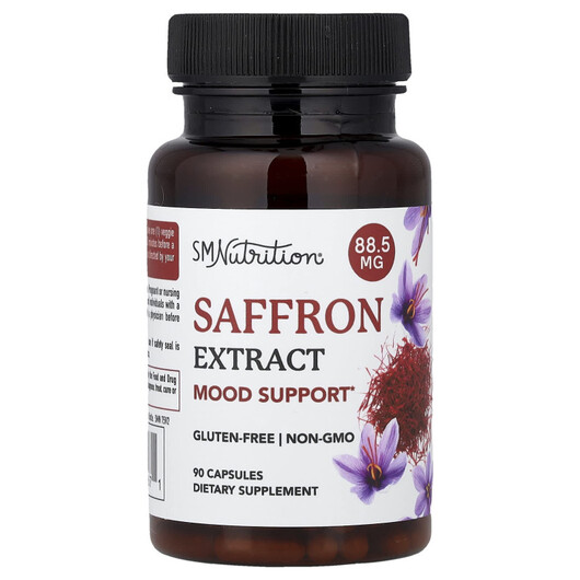 Основное фото товара SMNutrition, Шафран, Saffron Extract 88.5 mg, 90 капсул
