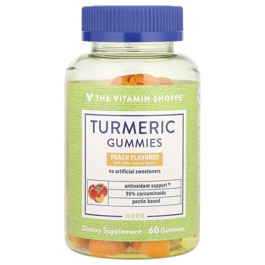 Основное фото товара TheVitaminShoppe, ПЭА, Turmeric Gummies Peach, 60 таблеток
