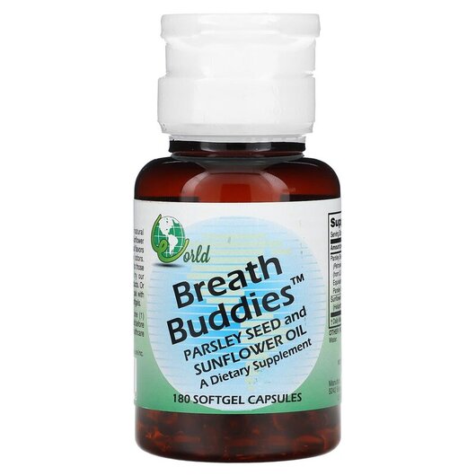Основне фото товару World Organic, Breath Buddies, Петрушка, 180 капсул