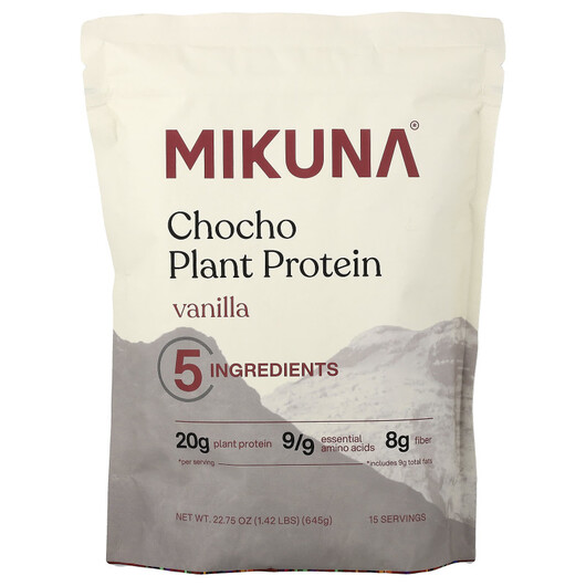 Основне фото товару Chocho Plant Protein Powder Vanilla Основне фото товару MIKUNA, Chocho Plant Protein Powder Vanilla, Протеїн, 645 г