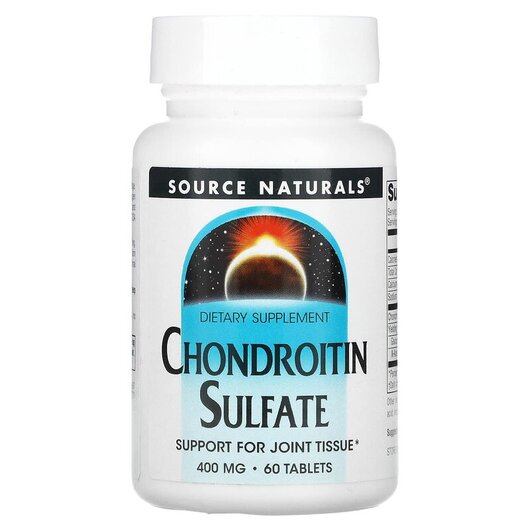 Основне фото товару Chondroitin Sulfate 400 mg Основне фото товару Chondroitin Sulfate 400 mg 60, Хондроітин сульфат 400 мг, 60 табл