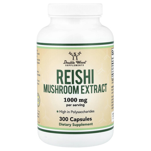 Основне фото товару Reishi Mushroom Extract 300 Capsules, Гриби Рейші, 500 mg per Cap
