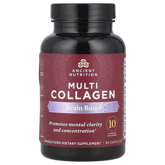 Основное фото товара Multi Collagen Brain Boost Основное фото товара Ancient Nutrition, Коллаген, Multi Collagen Brain Boost, 90 капсу