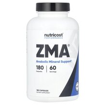 Performance ZMA ЗМА Цинк Магний B6 Nutricost 180 капсул