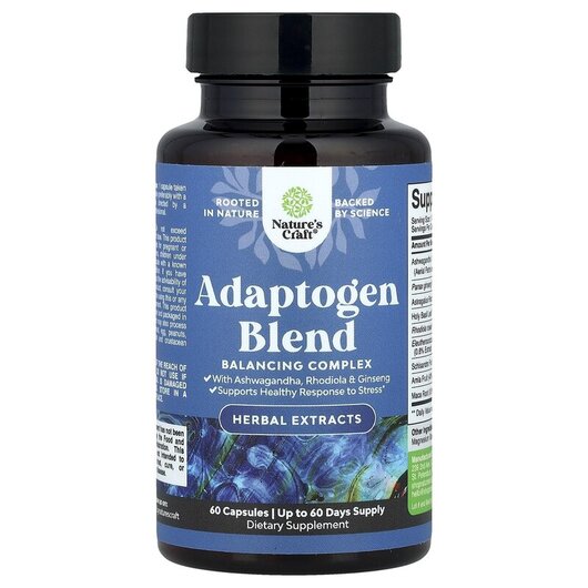 Основне фото товару Nature's Craft, Adaptogen Blend, Адаптоген, 60 капсул