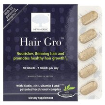 Шкіра нігті волосся Hair Gro New Nordic 60 капсул Шкіра нігті волосся Hair Gro New Nordic 60 капсул