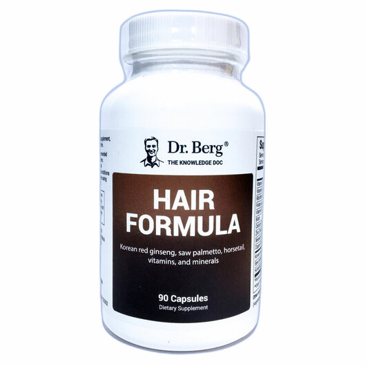 Основне фото товару Hair Formula Основне фото товару Dr. Berg, Hair Formula, Формула для росту волосся, 90 капсул
