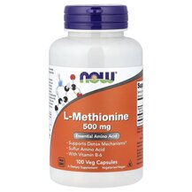 L-Methionine 500 mg L-Метионин 500 мг NOW Foods 100 капсул L-Methionine 500 mg L-Метионин 500 мг NOW Foods 100 капсул