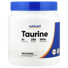 L-Таурин Taurine Unflavored Nutricost 500 г
