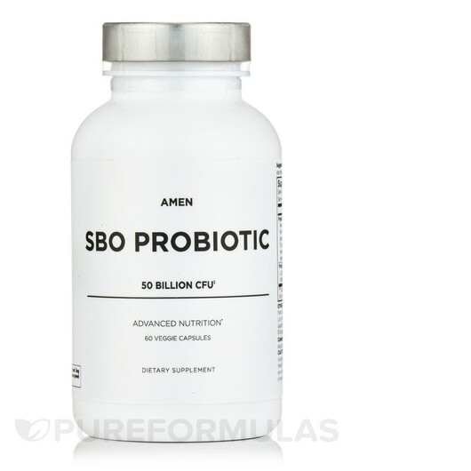 Основное фото товара CodeAge, Пробиотики, Amen SBO Probiotic 50 Billion CFU, 60 капсул