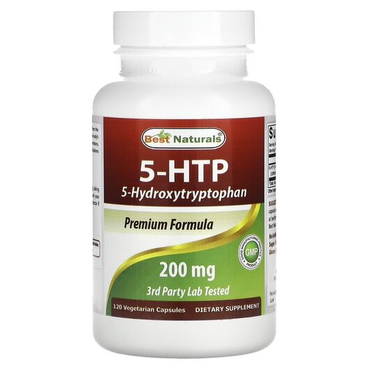 Основное фото товара 5-гидрокситриптофан, 5-HTP 5-Hydroxytryptophan 200 mg, 120 капсул