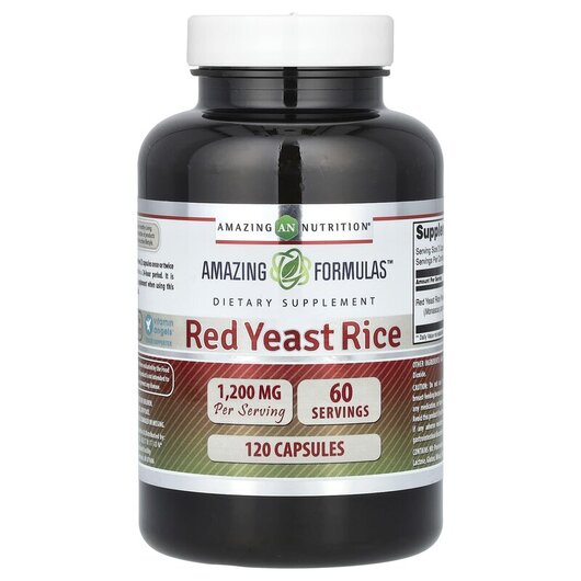 Основное фото товара Red Yeast Rice 600 mg Основное фото товара Красный дрожжевой рис, Red Yeast Rice 600 mg, 120 капсул