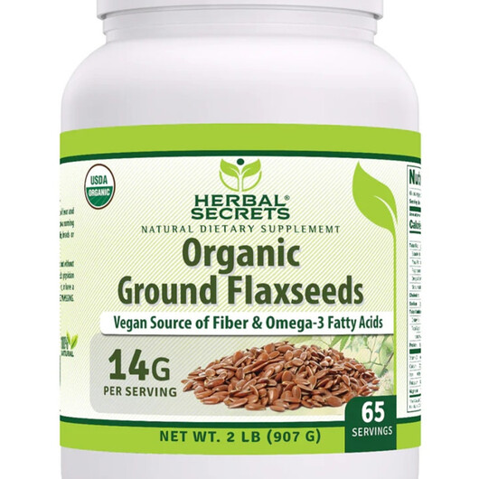 Основне фото товару Organic Ground Flaxseeds Основне фото товару Amazing Nutrition, Organic Ground Flaxseeds, Льон, 907 г