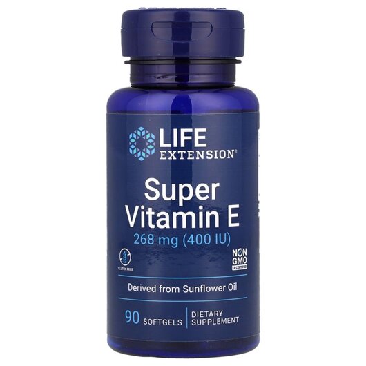 Основное фото товара Life Extension, Витамин E, Super Vitamin E 268 mg, 90 капсул