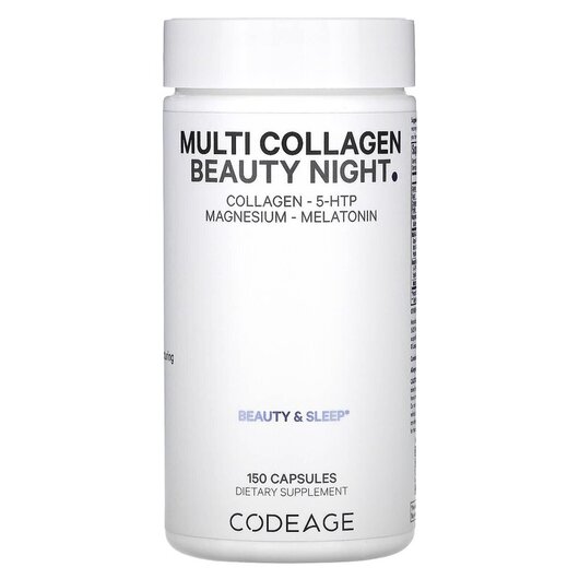 Основне фото товару CodeAge, Dreams Multi Collagen Beauty Night, Колаген, 150 капсул