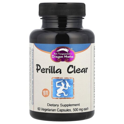 Основне фото товару Perilla Clear 500 mg Основне фото товару Dragon Herbs, Perilla Clear 500 mg, Періла, 60 капсул