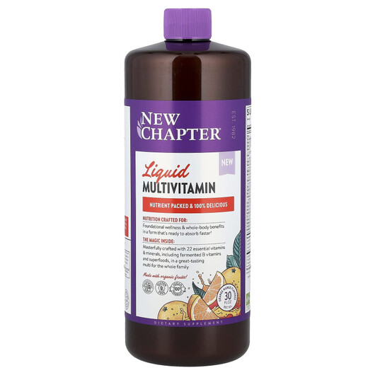 Основне фото товару New Chapter, Liquid Multivitamin Orange Mango, Мультивітаміни, 88