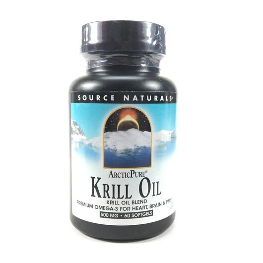 Основне фото товару Arctic Pure Krill Oil 500 mg, Олія Антарктичного Кріля, 60 капсул