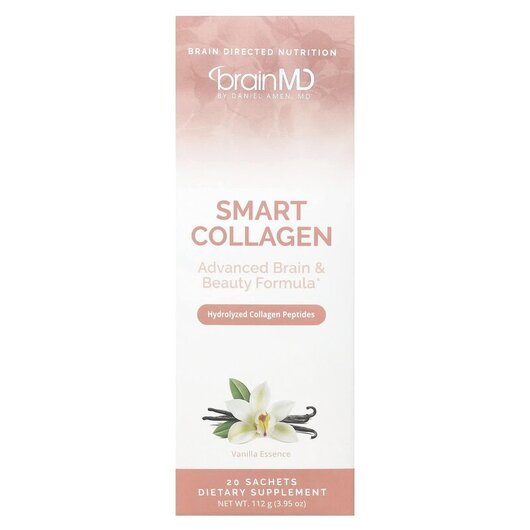 Основное фото товара BrainMD, Коллаген, Smart Collagen Vanilla Essence, 20 Sachets