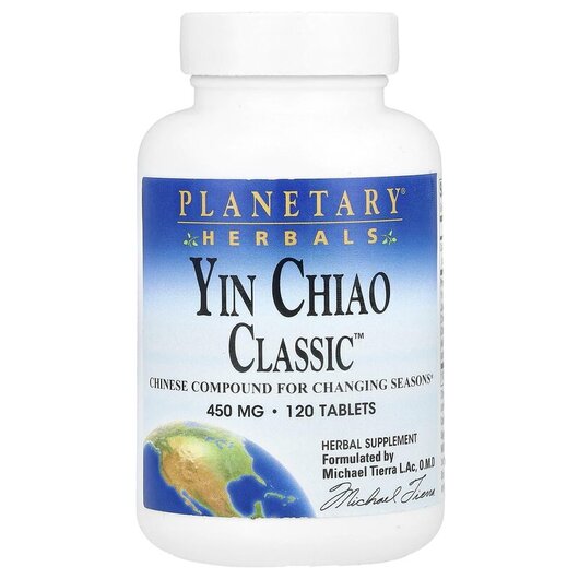 Основное фото товара Yin Chiao Classic 450 mg Основное фото товара Planetary Herbals, Инь Цзяо, Yin Chiao Classic 450 mg, 120 таблет
