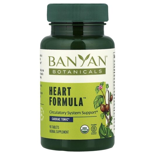 Основне фото товару Banyan Botanicals, Heart Formula, Полегшення Печії, 90 таблеток