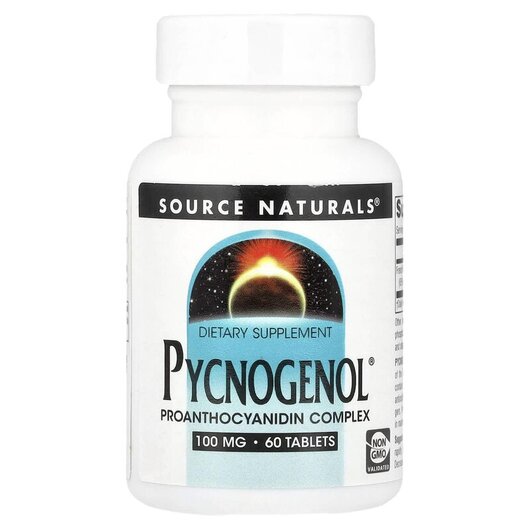 Основное фото товара Pycnogenol 100 mg Основное фото товара Source Naturals, Пикногенол 100 мг, Pycnogenol 100 mg 60, 60 табл