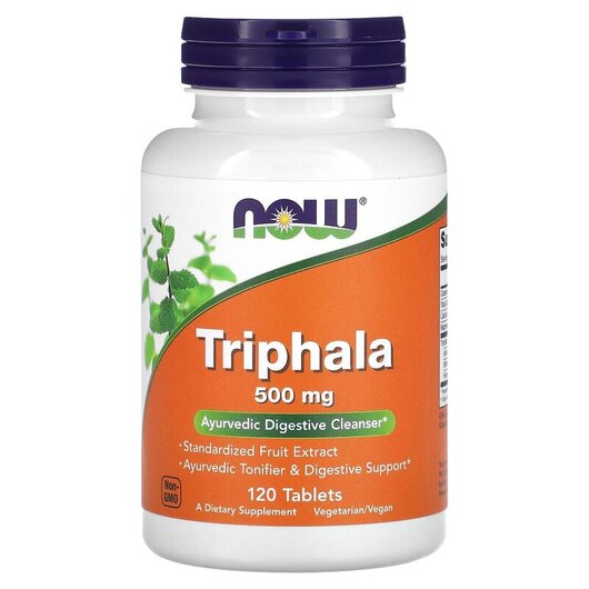 Основное фото товара NOW Foods, Трифала 500 мг, Triphala 500 mg 120, 120 таблеток