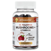 Гранат 12 Powerful Mushrooms + Vitamin D3 Natural