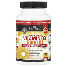 Вітамін D3 Vitamin D3, 125 mcg BioSchwartz 360 капсул Вітамін D3 Vitamin D3, 125 mcg BioSchwartz 360 капсул