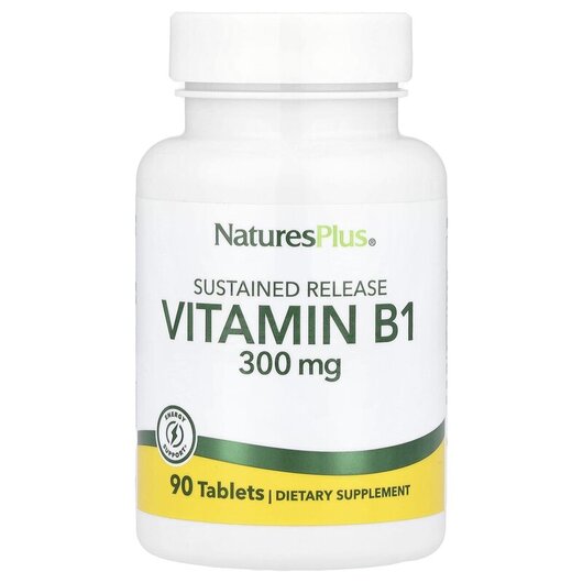 Основное фото товара Vitamin B1 300 mg Основное фото товара Natures Plus, Витамин B-1 300 мг, Vitamin B1 300 mg 90, 90 таблет