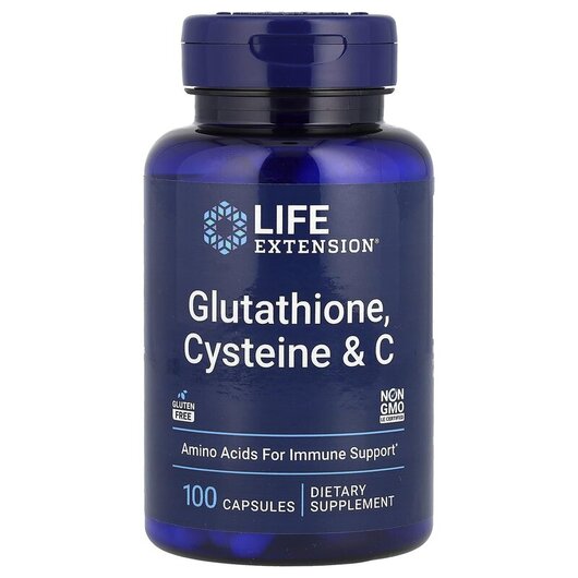 Основне фото товару Glutathione Cysteine & C Основне фото товару Glutathione Cysteine & C, Глутатіон Цистеїн Вітамін C, 100 ка