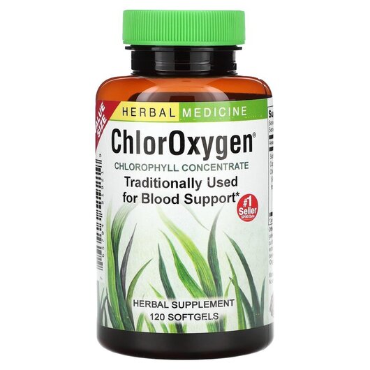 Основное фото товара ChlorOxygen Chlorophyll Concentrate, Хлорофилл, 120 Fast-Acting S
