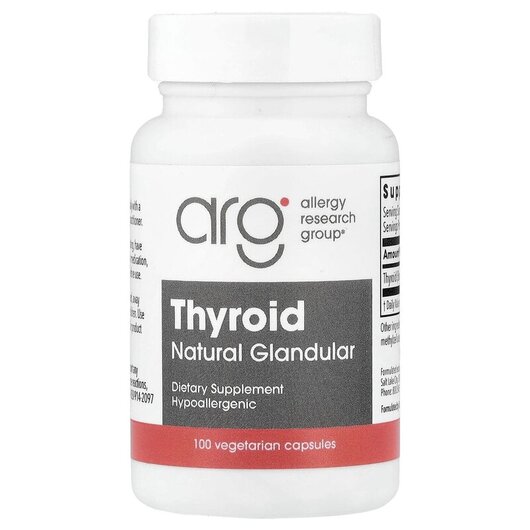 Основне фото товару Thyroid Natural Glandular, Підтримка щитоподібної залози, 100 кап