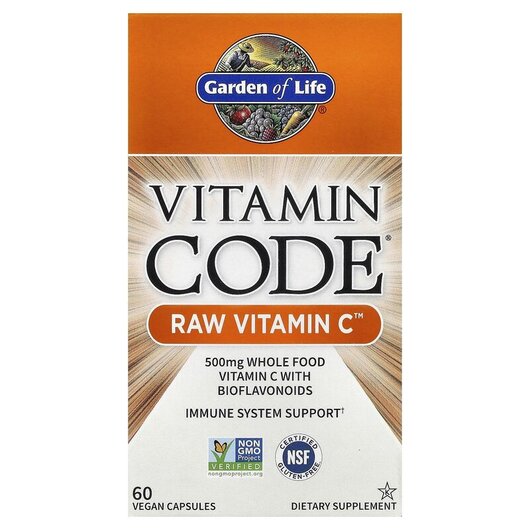 Основное фото товара Garden of Life, Витамин C, Vitamin Code RAW Vitamin C, 60 капсул