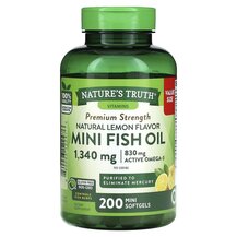 Mini Fish Oil Premium Strength Natural Lemon 1340 mg Омега