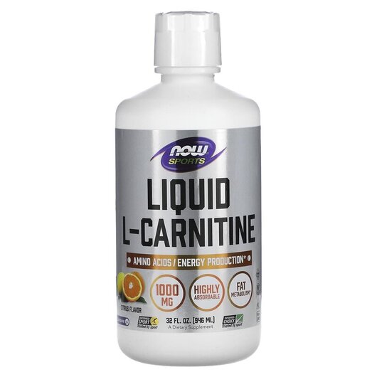 Основне фото товару Sports L-Carnitine Liquid Citrus Flavor 1000 mg Основне фото товару L-Carnitine Liquid, L-Карнитин рідкий 1000 мг Цитрус, 946 мл