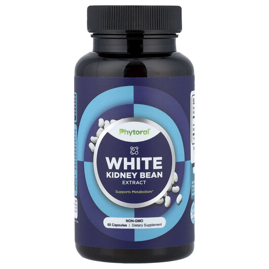 Основне фото товару White Kidney Bean Extract, 600 mg Основне фото товару Phytoral, White Kidney Bean Extract, 600 mg, Жироспалювачі, 60 ка