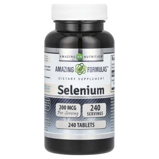 Основне фото товару Selenium 200 mcg Основне фото товару Amazing Nutrition, Selenium 200 mcg, Селен, 240 таблеток