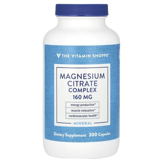 Основное фото товара Magnesium Citrate Complex 160 mg Основное фото товара TheVitaminShoppe, Магний, Magnesium Citrate Complex 160 mg, 300 к