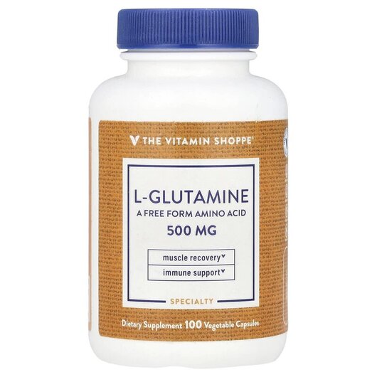 Основне фото товару TheVitaminShoppe, L-Glutamine 500 mg, L-Глутамін, 100 капсул