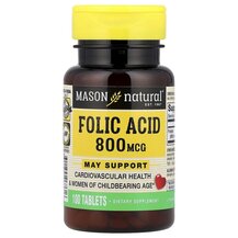 Вітамін B9 Фолієва кислота Folic Acid 800 mcg Mason Вітамін B9 Фолієва кислота Folic Acid 800 mcg Mason