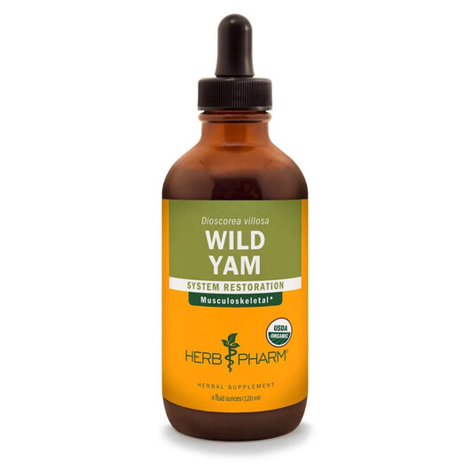 Основне фото товару Organic Wild Yam Основне фото товару Herb Pharm, Organic Wild Yam, Дикий Ямc, 120 мл