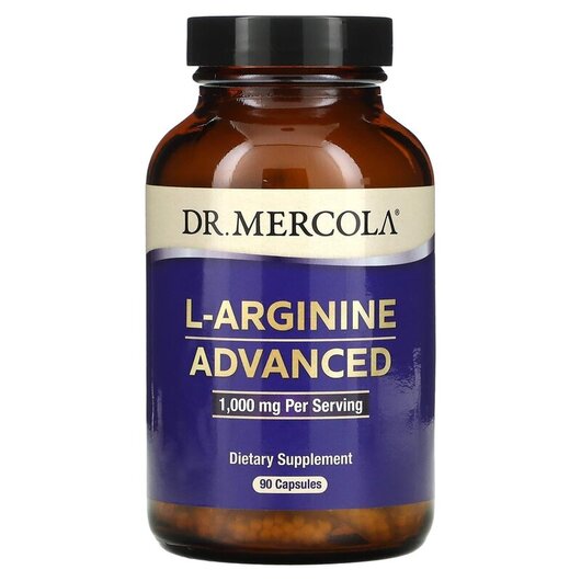 Основне фото товару Dr. Mercola, L-Arginine Advanced 1000 mg, L-Аргінін 1000 мг, 90 к